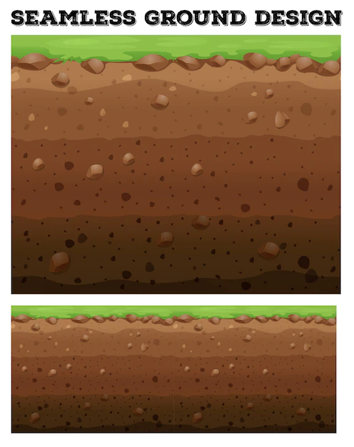 Free Vector | Underground with lawn on dirt