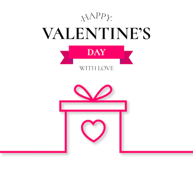Free Vector | Valentine's gift line background