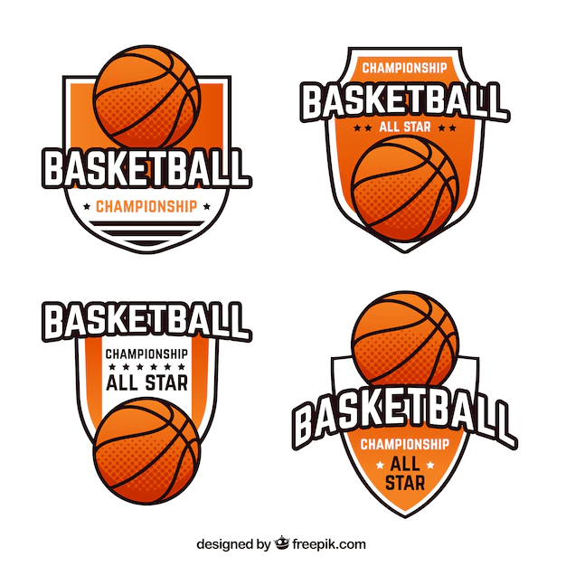 Free Vector | Various basketball badges