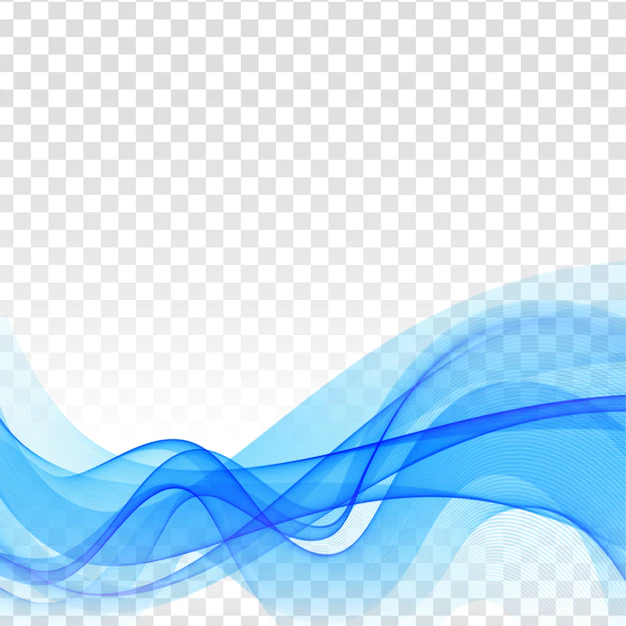 Free Vector | Vector blue wave transparent