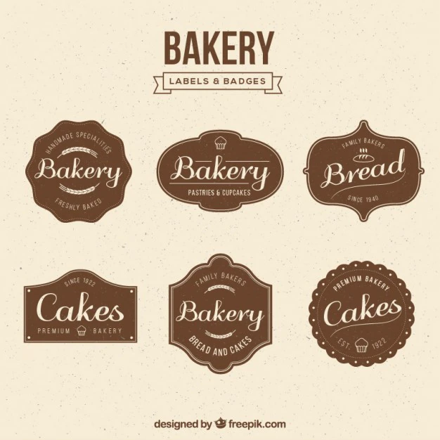 Free Vector | Vintage bakery badges collection