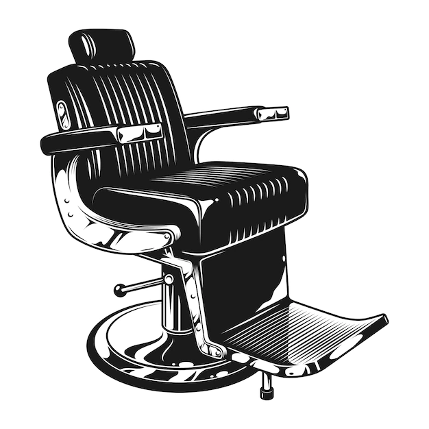 Free Vector | Vintage barbershop modern chair template