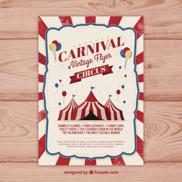 Free Vector | Vintage carnival party flyer/poster