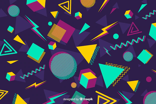 Free Vector | Vintage colorful geometric shape background