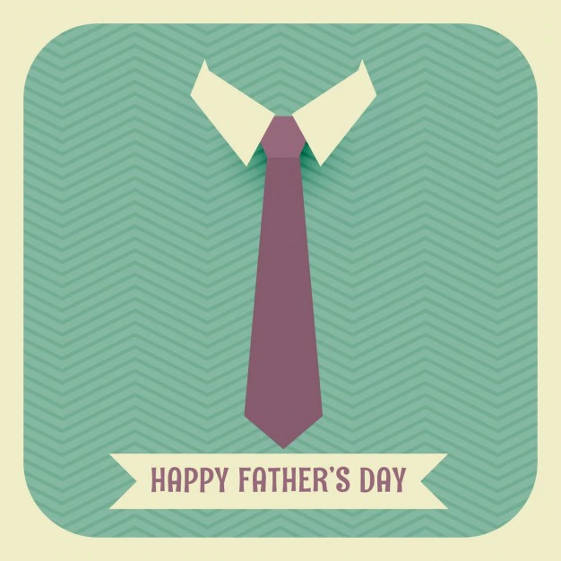 Free Vector | Vintage father's day card with a tie