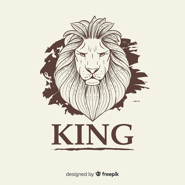 Free Vector | Vintage lion with slogan background