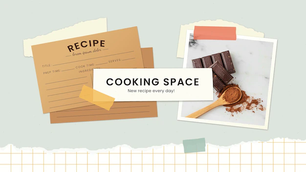 Free Vector | Vintage recipes youtube channel art