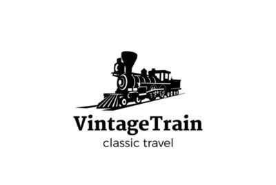 Free Vector | Vintage train logo isolated on white