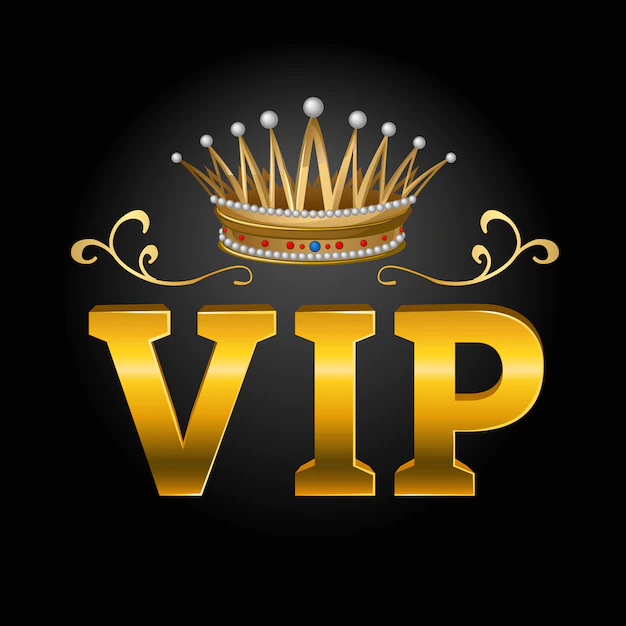 Free Vector | Vip with crown composition
