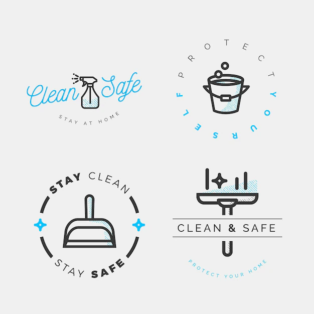 Free Vector | Viricidal and bactericidal cleaner labels