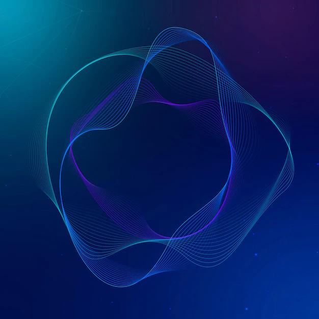 Free Vector | Virtual assistant technology vector irregular circle shape in blue