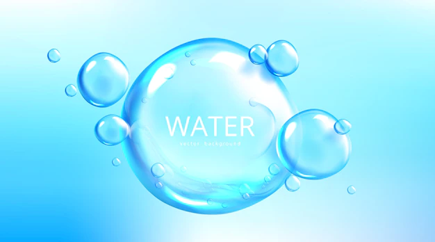 Free Vector | Water background with air bubble spheres