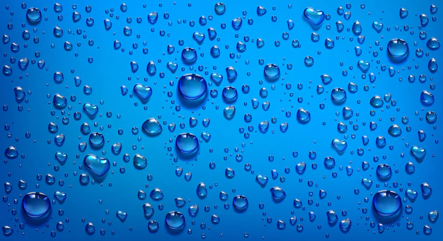 Free Vector | Water droplets on blue background