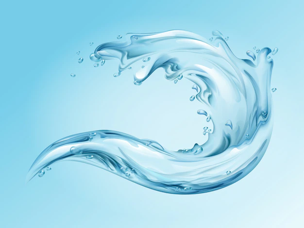 Free Vector | Water splash realistic illustration of 3d water wave with blue clear transparent effect