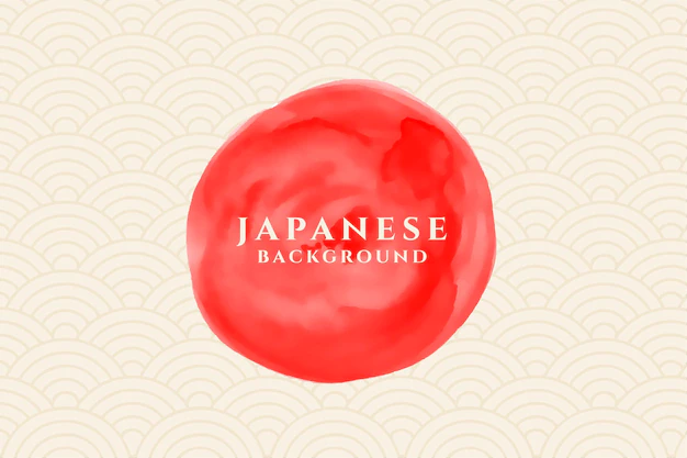 Free Vector | Watercolor circle with japanese pattern background