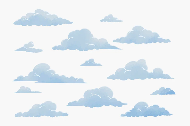 Free Vector | Watercolor clouds collection