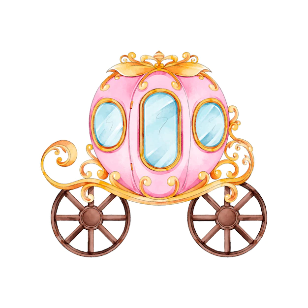 Free Vector | Watercolor fairytale carriage