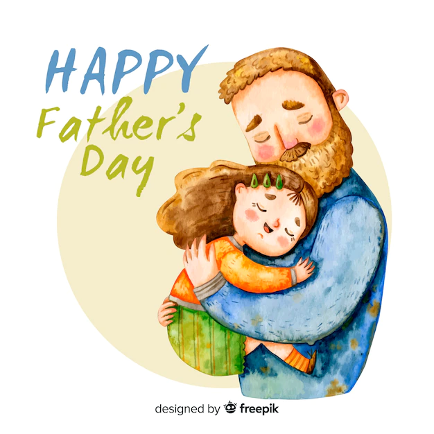 Free Vector | Watercolor father's day background