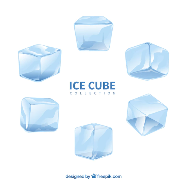 Free Vector | Watercolor ice cube collection