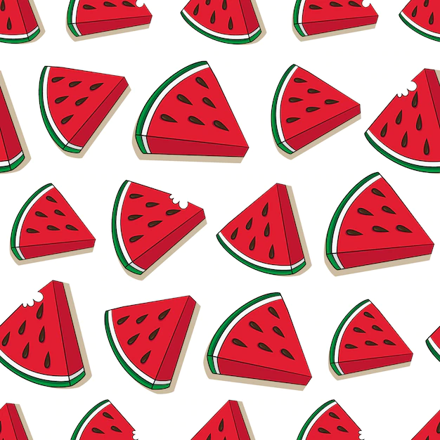 Free Vector | Watermelon pattern design