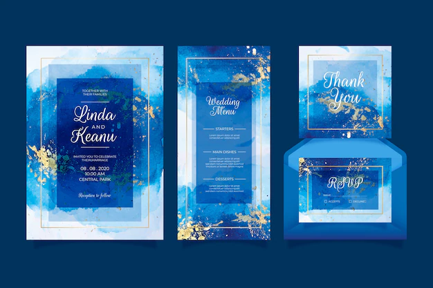 Free Vector | Wedding stationery concept