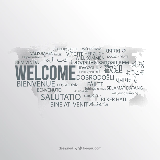 Free Vector | Welcome composition in different languages