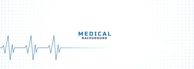 Free Vector | White medical and health care background with cardiogram line