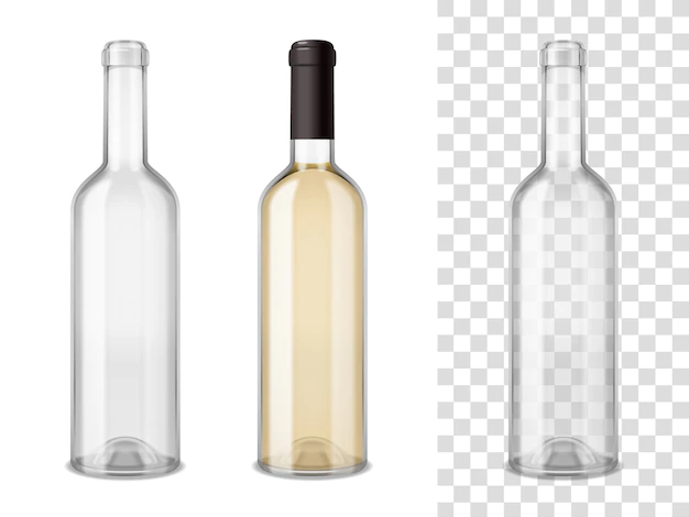 Free Vector | Wine blass bottles set