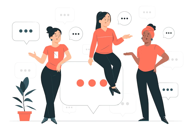 Free Vector | Women talking concept illustration