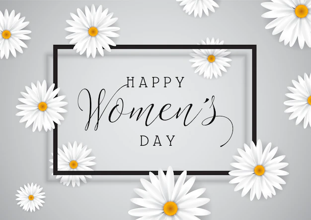 Free Vector | Women's day background with daisies