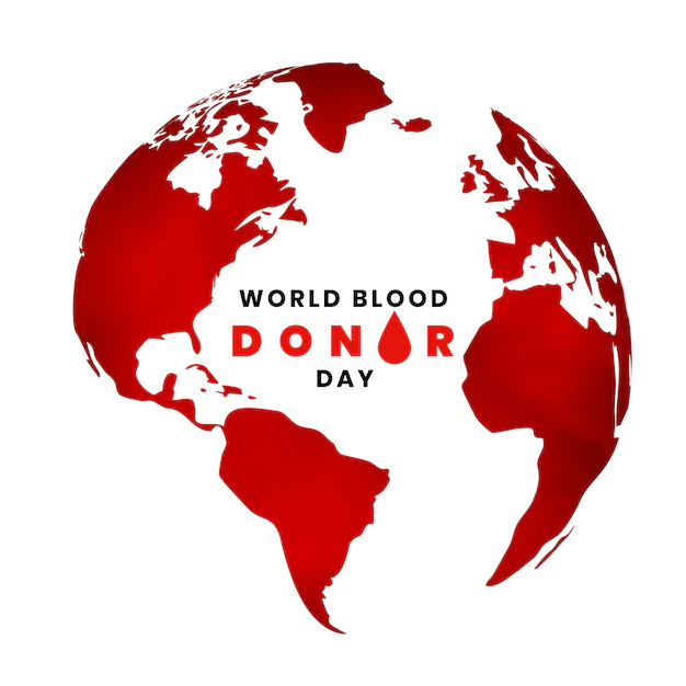 Free Vector | World blood donor day background with earth map