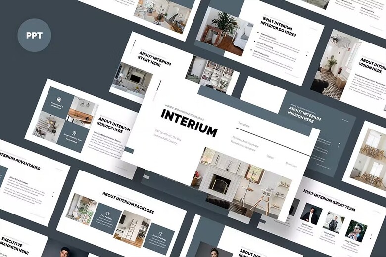 Interium-Minimal-Interior-PowerPoint-free-download