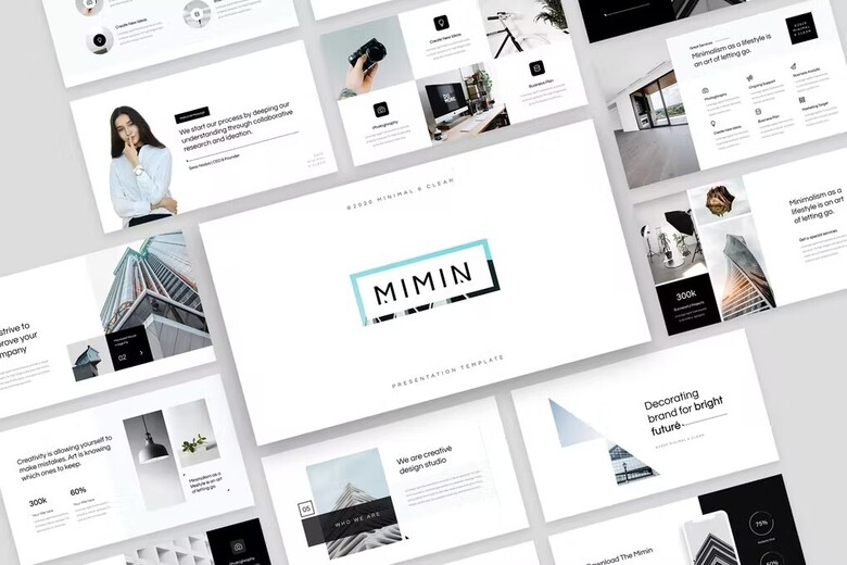 MIMIN-Minimalism-PowerPoint-free-download