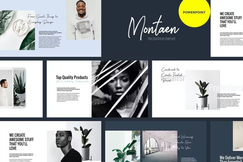 Montaen-Simple - Minimal-Powerpoint-Template-free-download