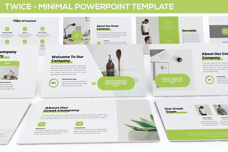 Twice-Minimal - Simple-Powerpoint-Template-free-download