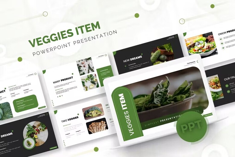 Veggies-Item-Powerpoint-Template-free-download