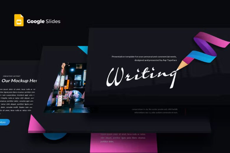 Writing-Google-Slides-Template-free-download