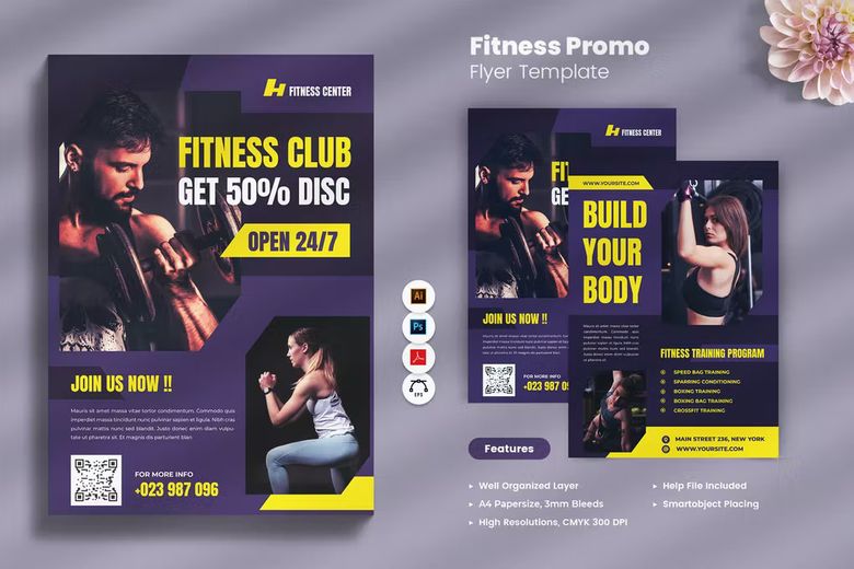 Fitness Promo Flyer free download