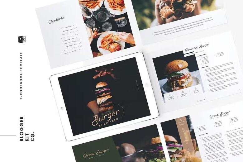 eBook-Template-Cookbook-16Pages-PowerPoint-free-download