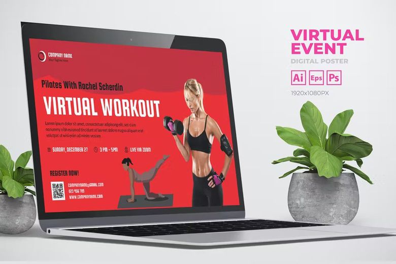Fitness Event Digital Poster Flyer free download