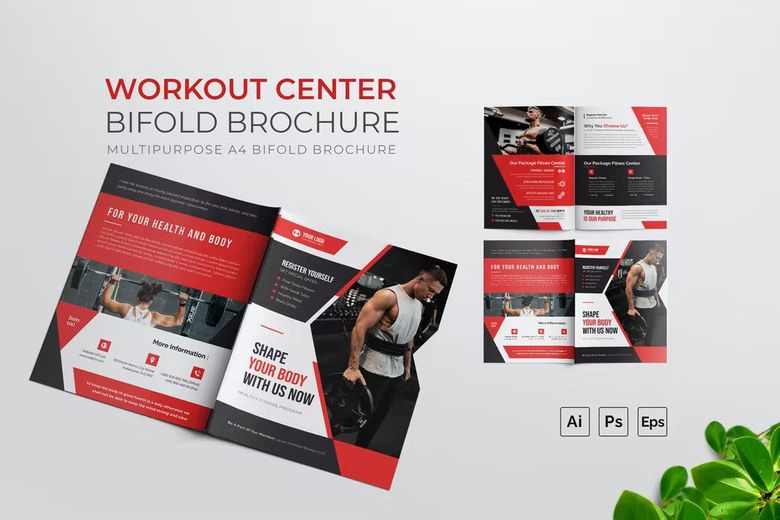 Workout Center Bifold Brochure free download