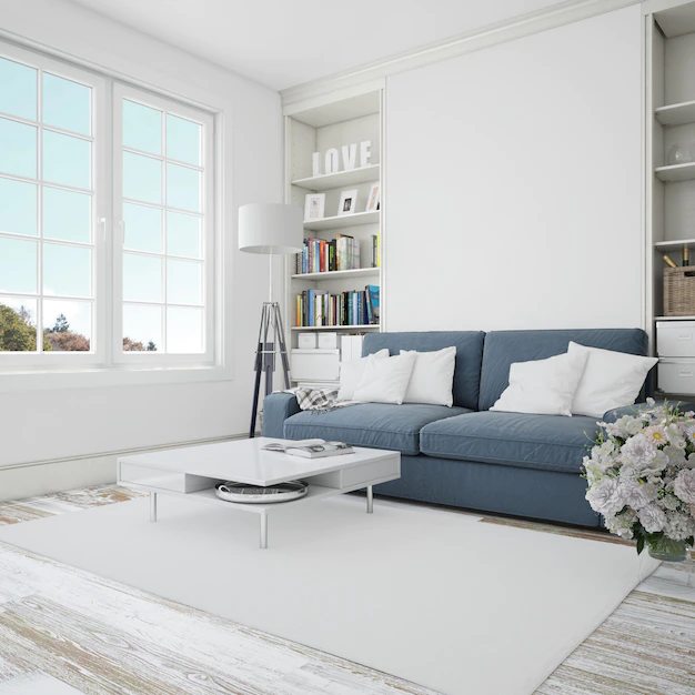 Free PSD | Modern interior design of living room
