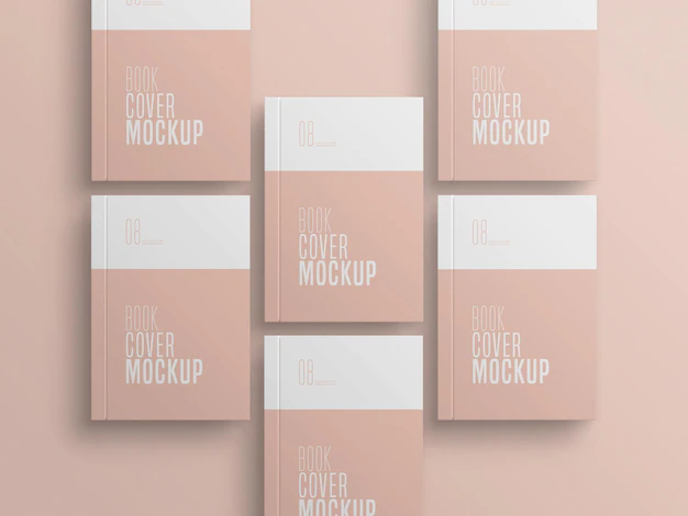 Free PSD | Book cover multiple  mockup