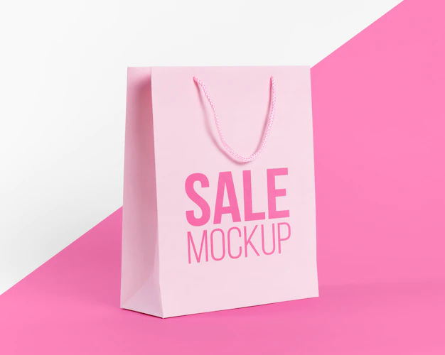 Free PSD | Paper bag concept with mock-up