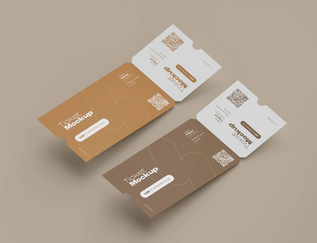 Free PSD | Event ticket mockup