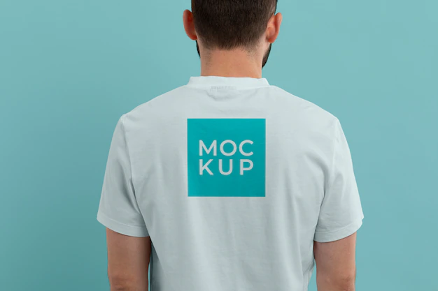 Free PSD | White t-shirt mockup template