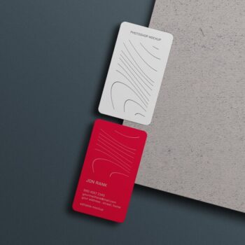 Free PSD | Vertical business card mockup