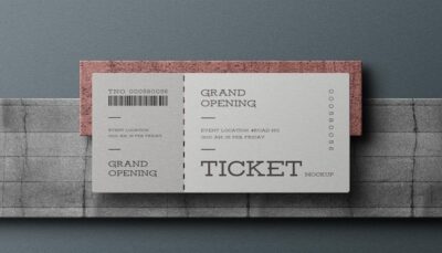 Free PSD | Event ticket mockup