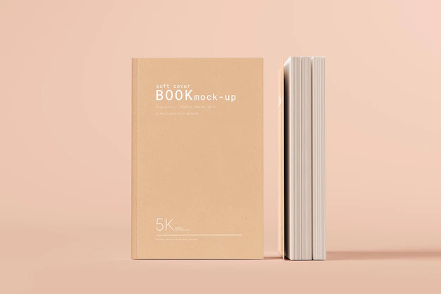 Free PSD | Soft cover book mockup scene