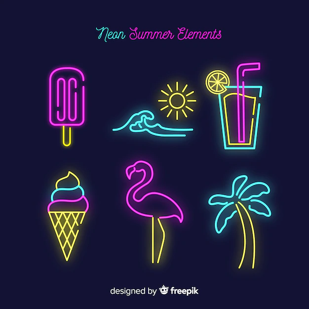 Free Vector | Hand drawn summer element collection